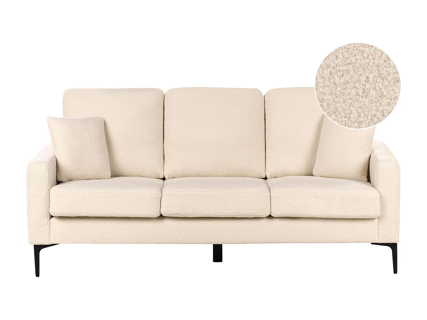 Divano GAVLE Bouclé Beige 3 posti