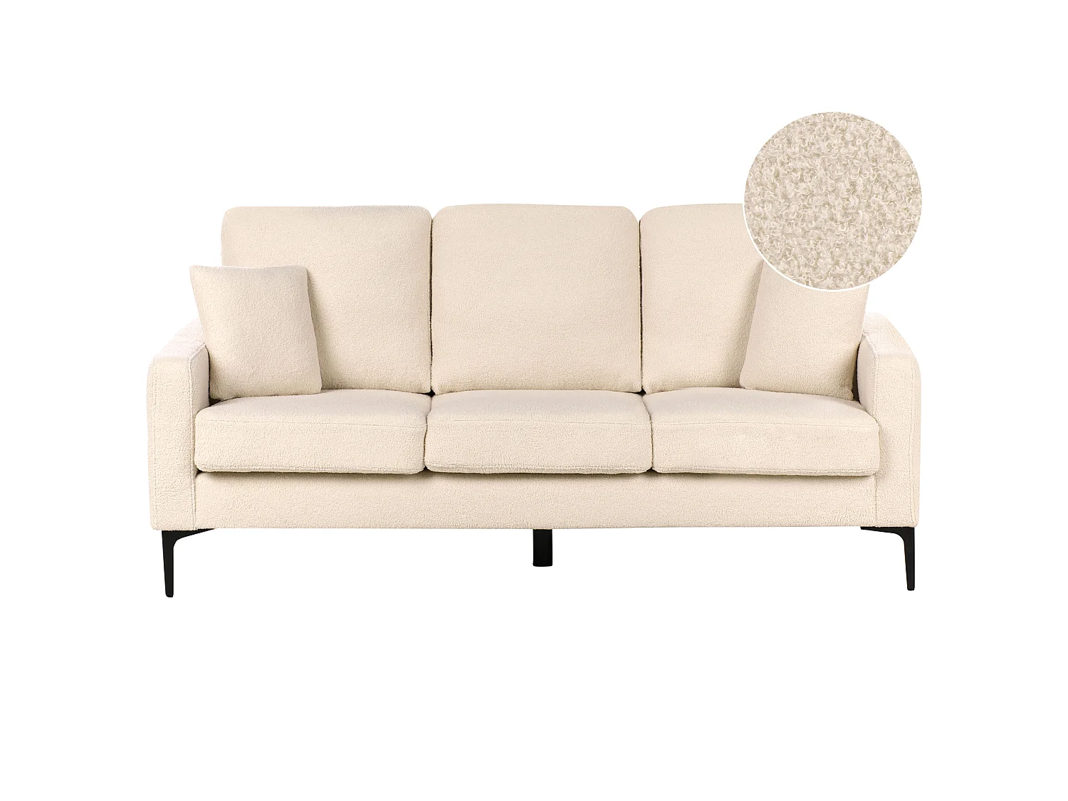 Divano GAVLE Bouclé Beige 3 posti