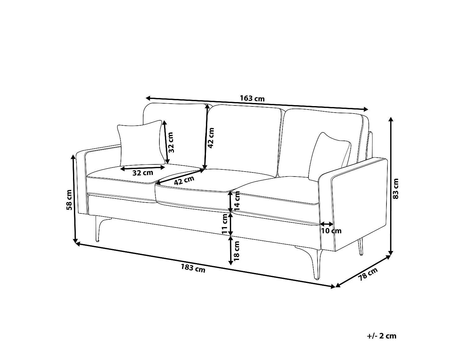 Divano GAVLE Bouclé Beige 3 posti