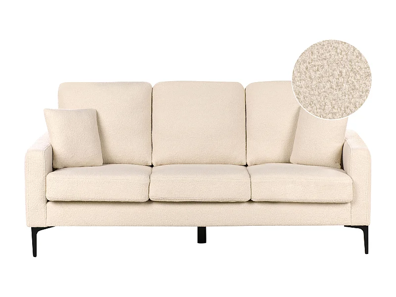 Sofa GAVLE Bouclé Beige 3-Sitzer