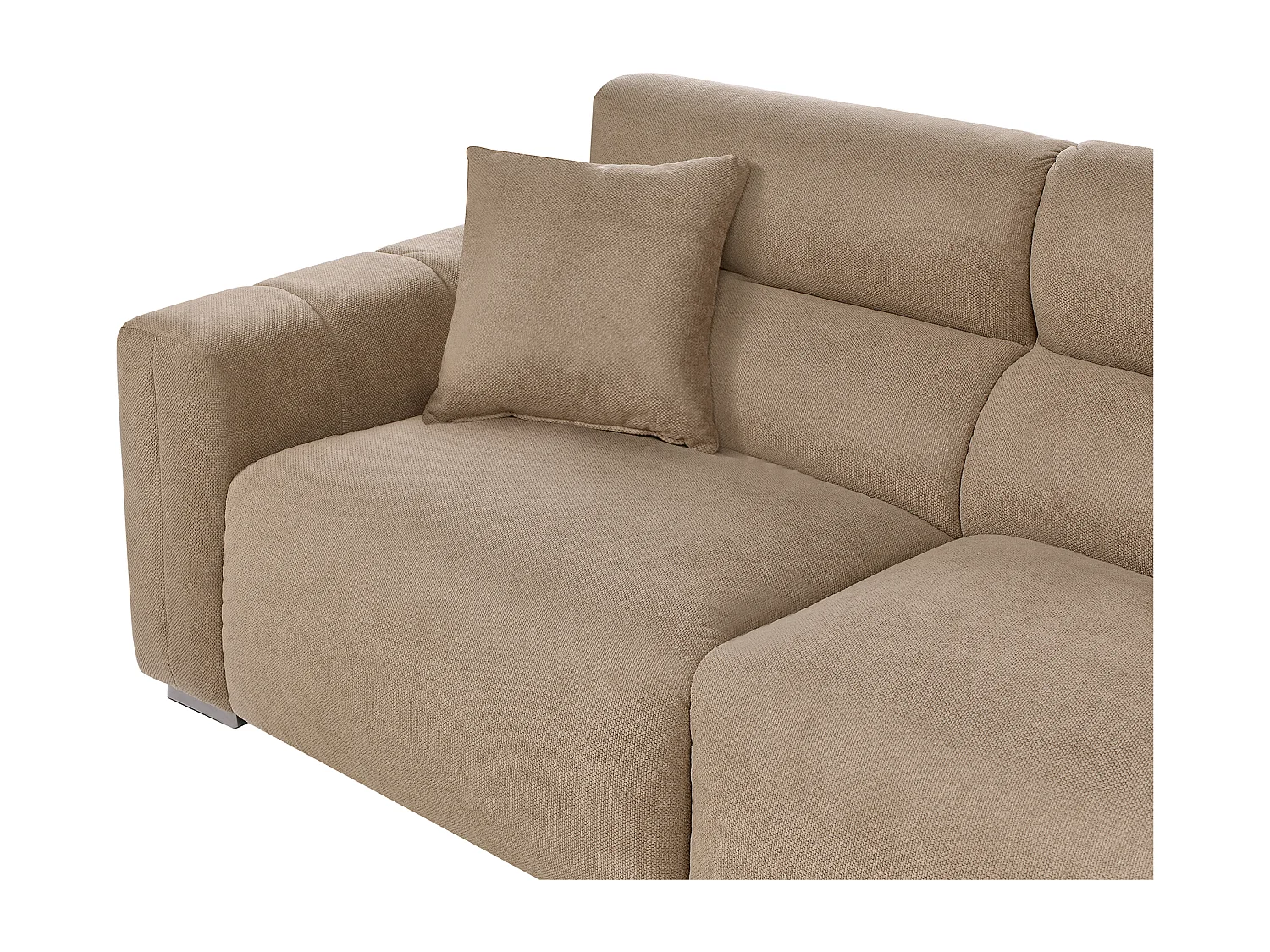 Canapé 3 places FAUSKAN Tissu Marron clair