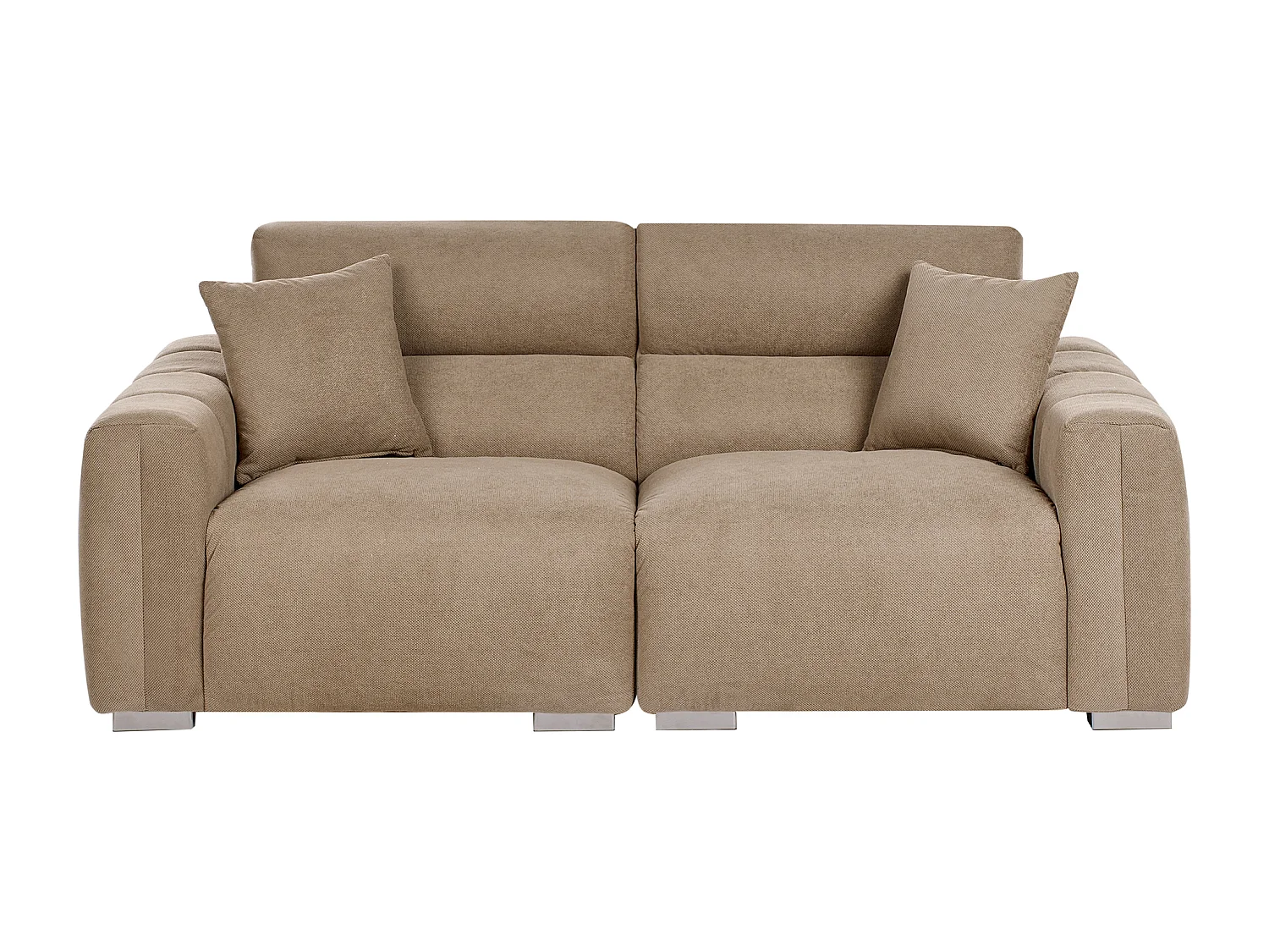 Canapé 3 places FAUSKAN Tissu Marron clair