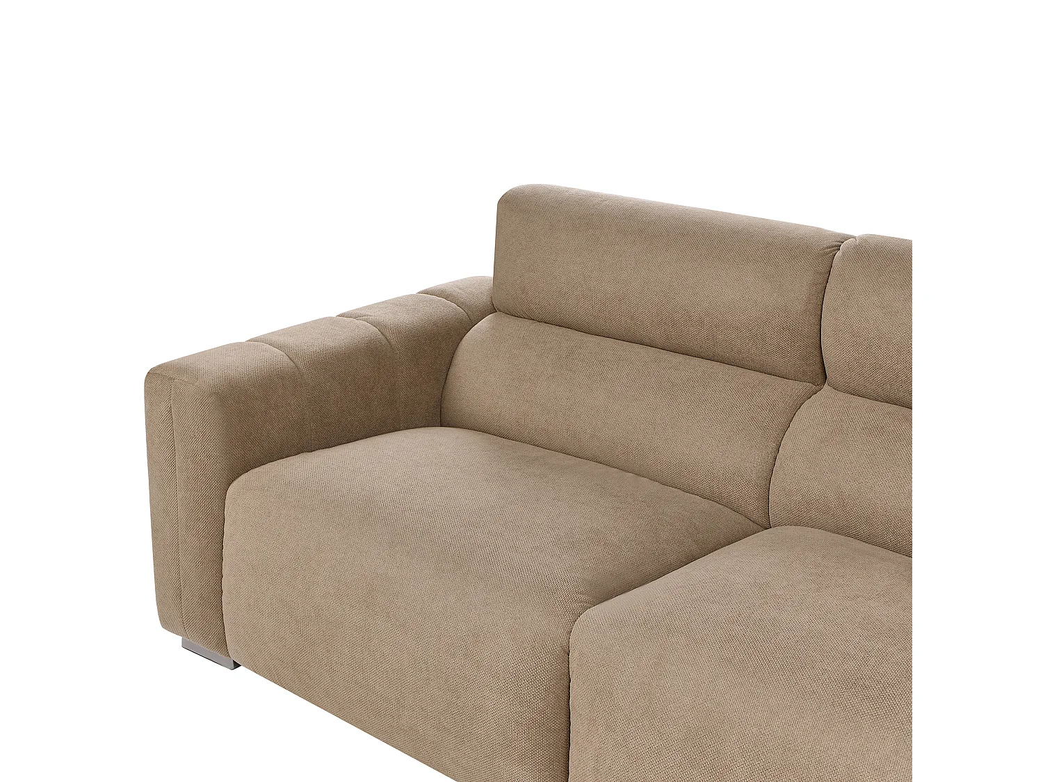 Canapé 3 places FAUSKAN Tissu Marron clair