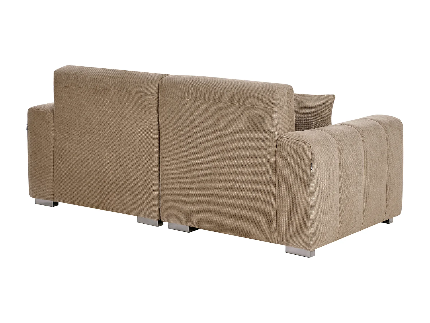 Sofá FAUSKAN Tela Marrón claro 3 plazas