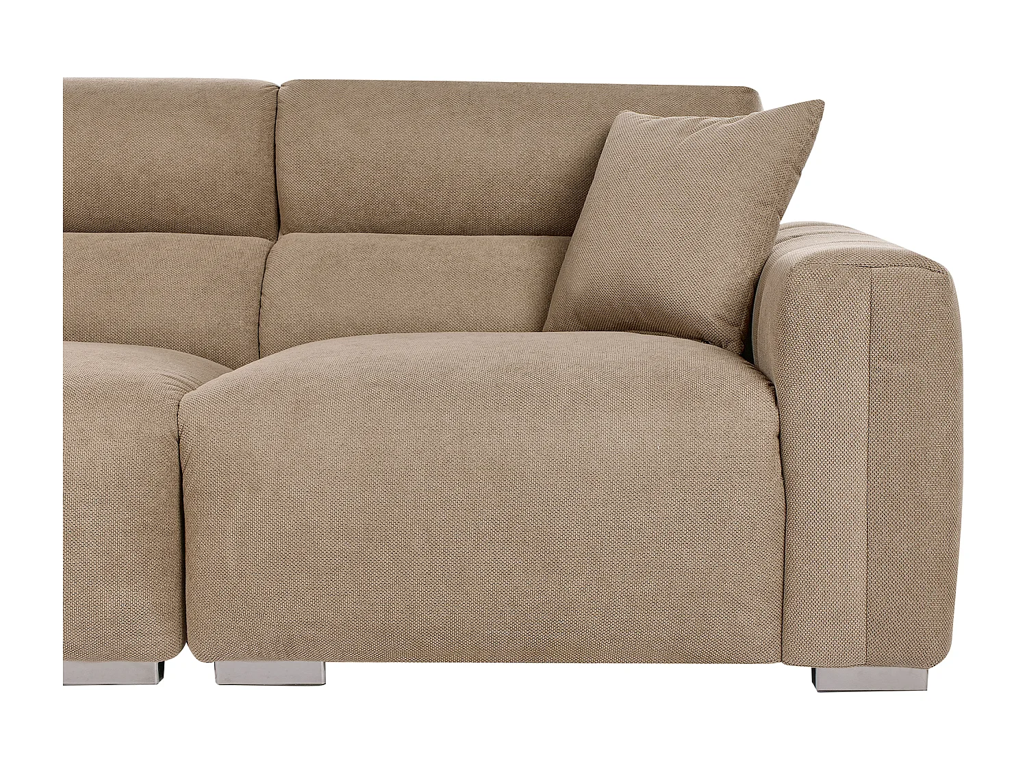 Sofá FAUSKAN Tela Marrón claro 3 plazas