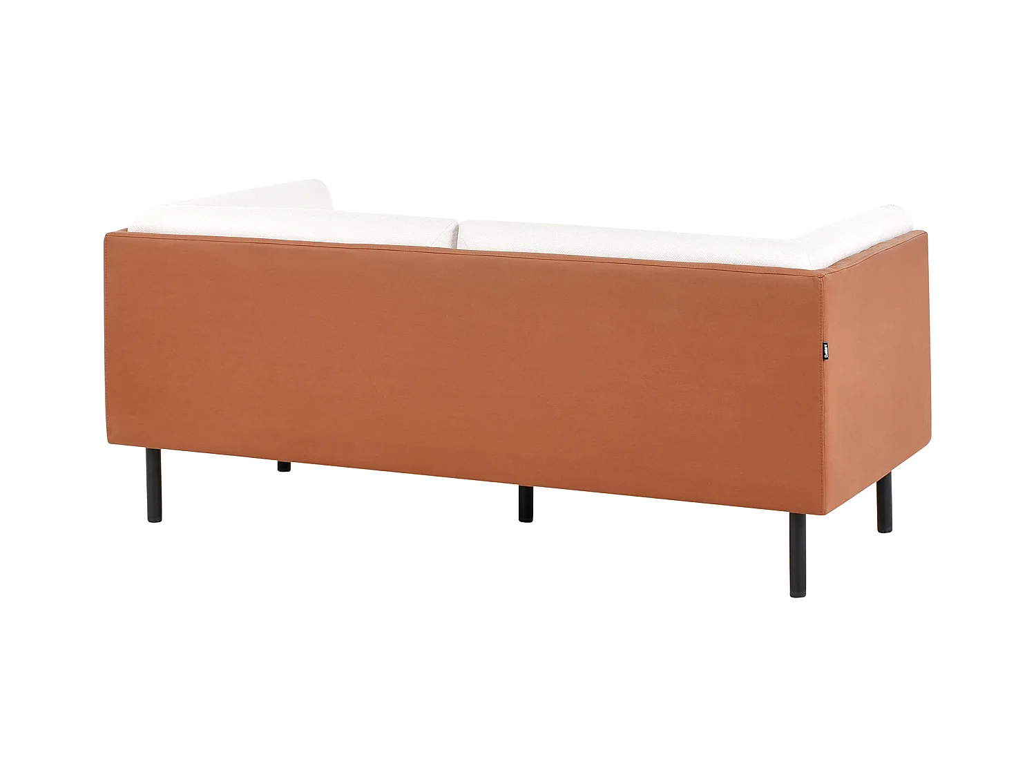 Canapé 2 places VORGOD Tissu Blanc cassé