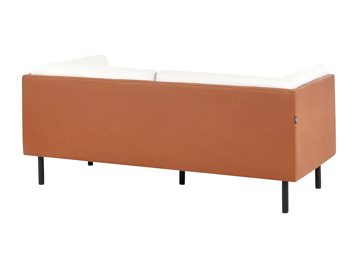 Canapé 2 places VORGOD Tissu Blanc cassé