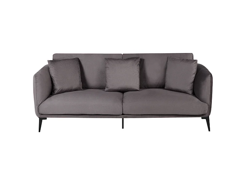 Sofa aus Samt beige / taupe 3-Sitzer gepolstert mit Kissen modernes Design Bodum