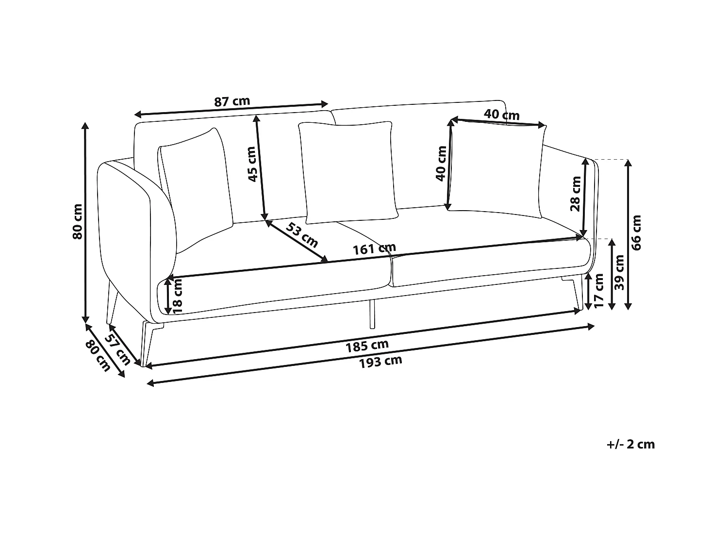 Sofa aus Samt beige / taupe 3-Sitzer gepolstert mit Kissen modernes Design Bodum