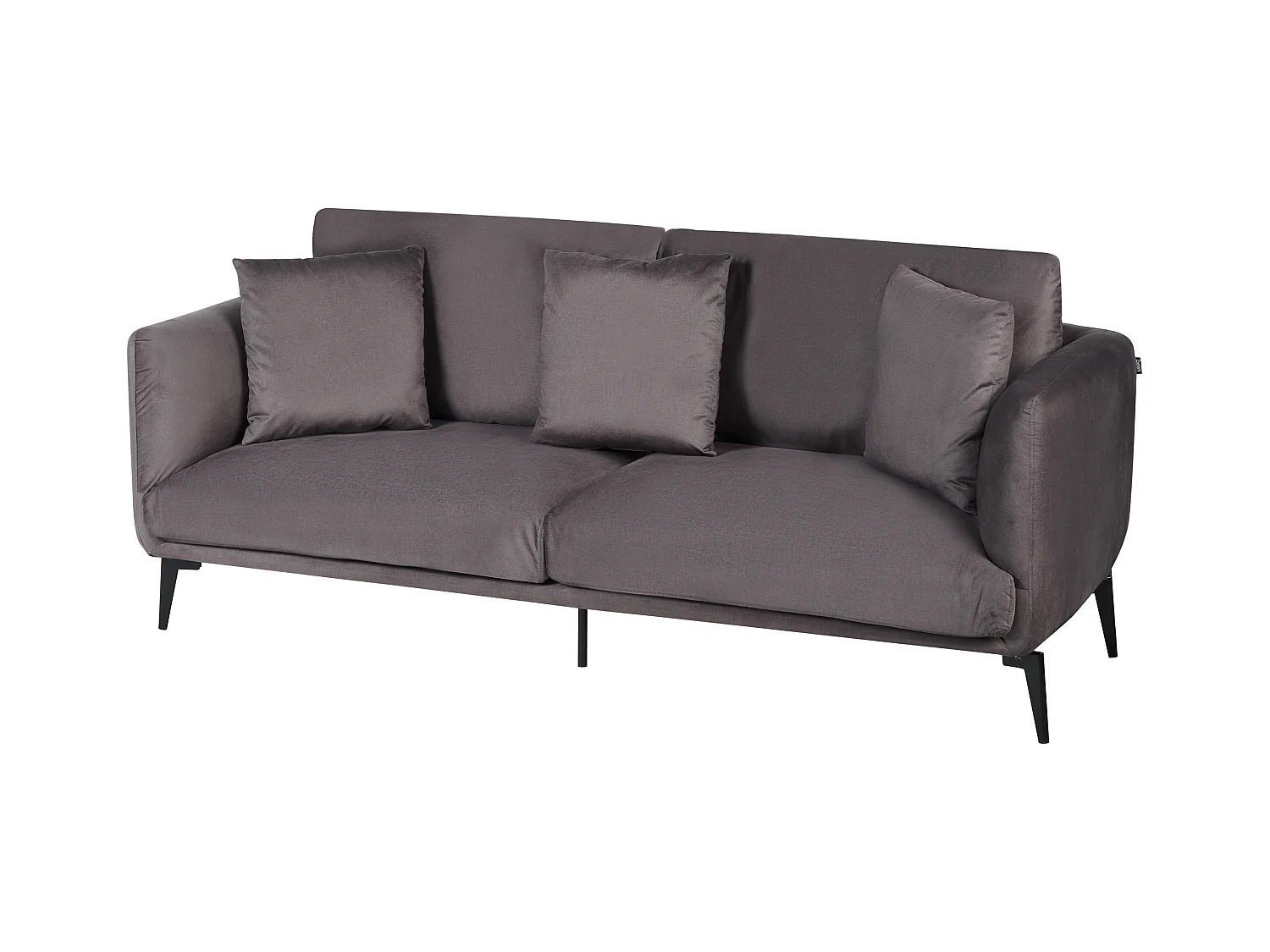 Sofa aus Samt beige / taupe 3-Sitzer gepolstert mit Kissen modernes Design Bodum