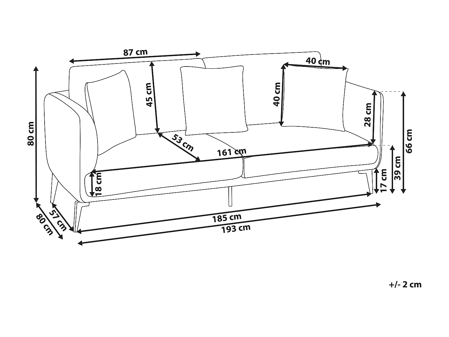 Bank BODUM Fluweel Taupe 3-zitter
