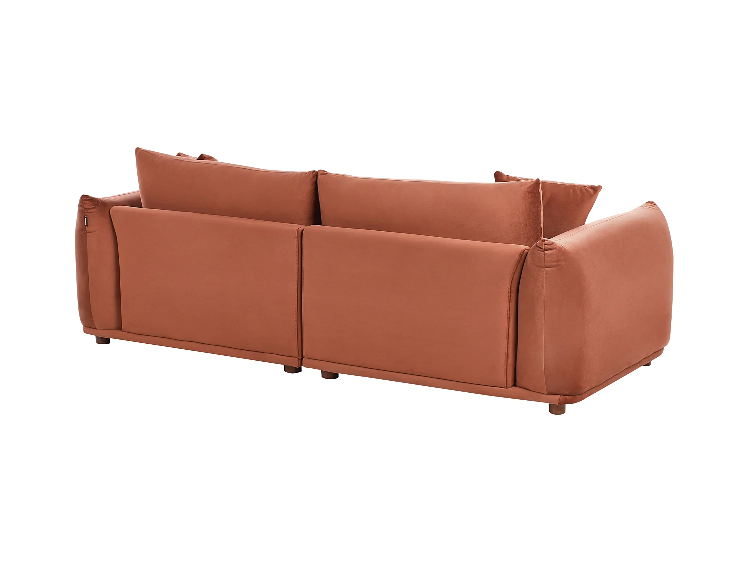 Sofa LUVOS Welur Złoty brąz dla 3 osób