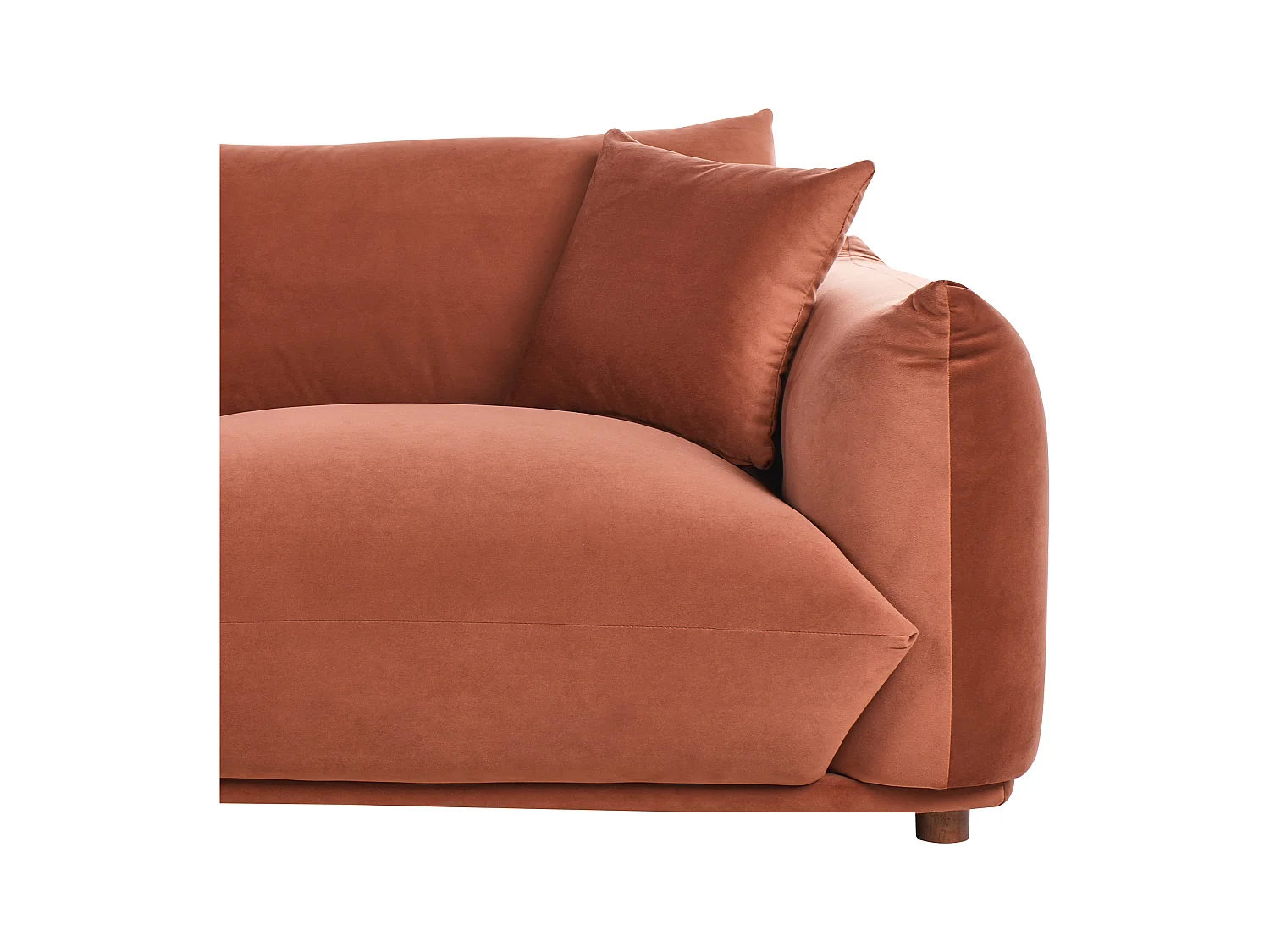 Sofa LUVOS Welur Złoty brąz dla 3 osób