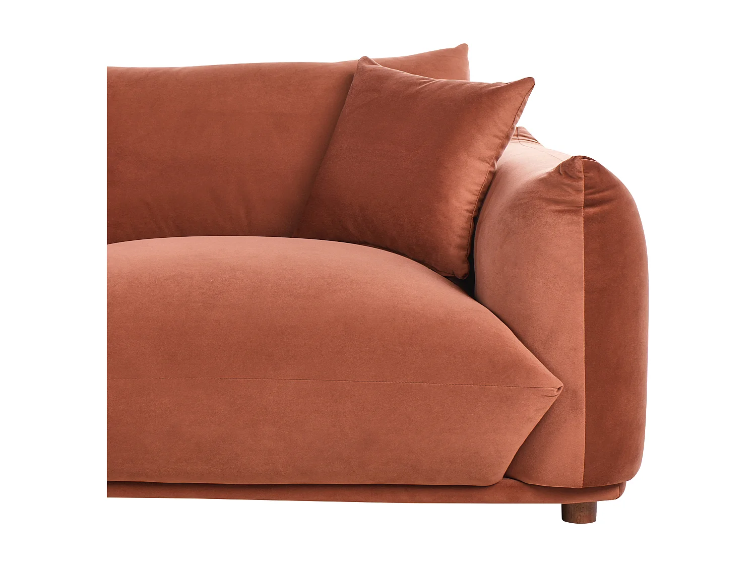 Sofa LUVOS Samtstoff Goldbraun 3-Sitzer