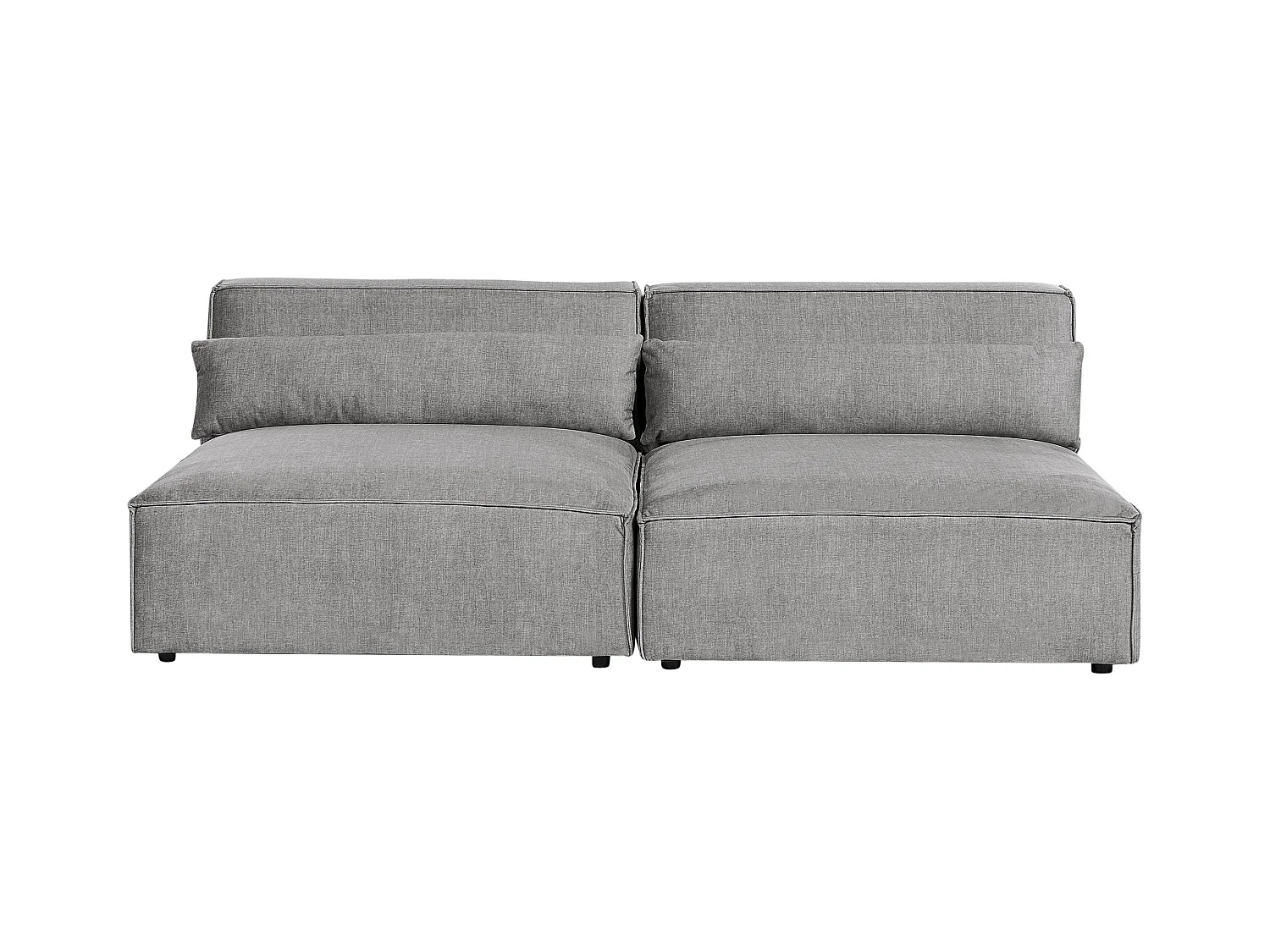 Canapé modulable 2 places HELLNAR Tissu Gris