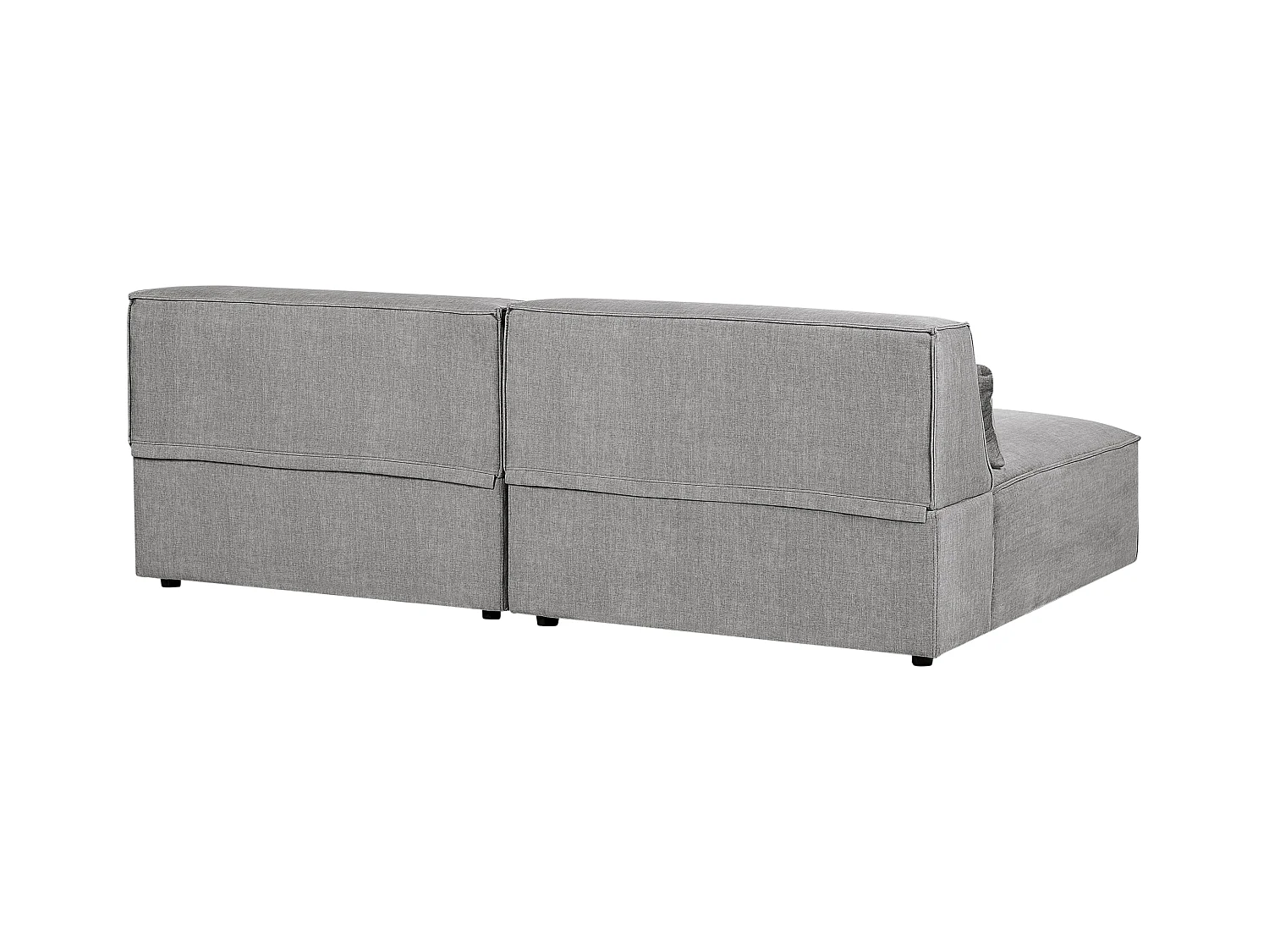 Canapé modulable 2 places HELLNAR Tissu Gris
