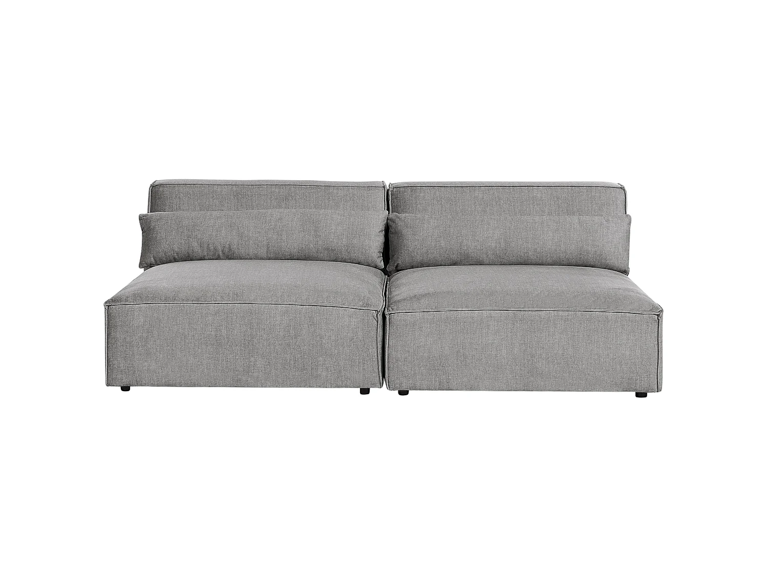 Canapé modulable HELLNAR Tissu Gris 2 places