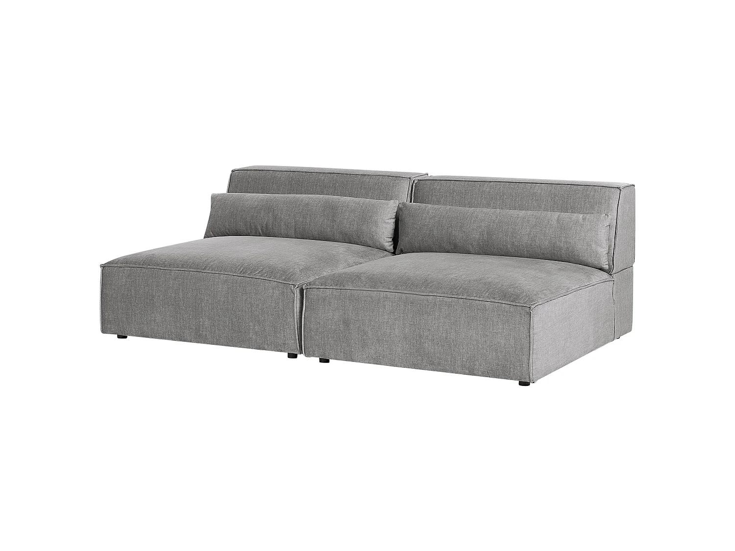 Canapé modulable HELLNAR Tissu Gris 2 places