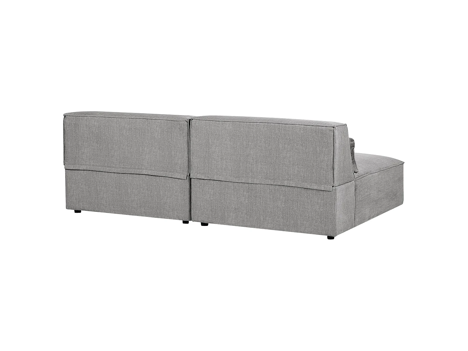 Canapé modulable HELLNAR Tissu Gris 2 places