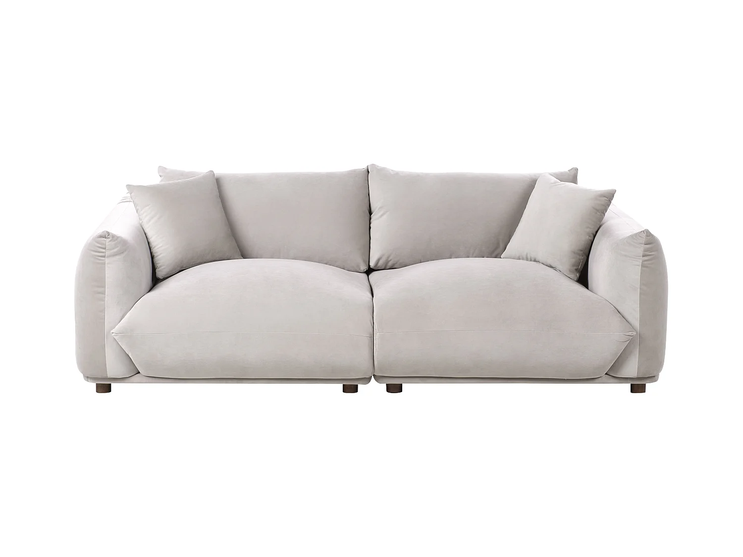 Canapé 3 places LUVOS Velours Taupe