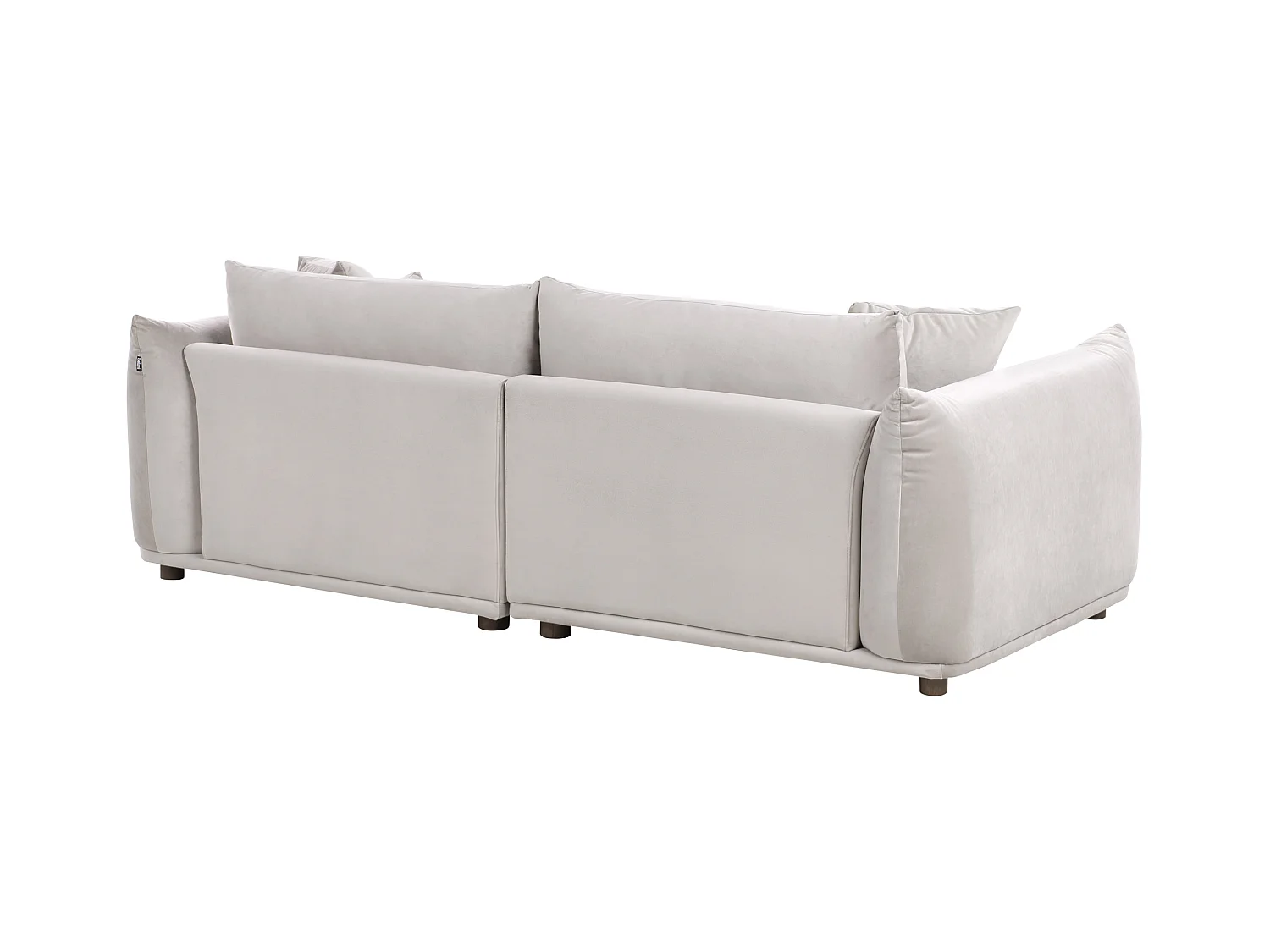 Canapé 3 places LUVOS Velours Taupe