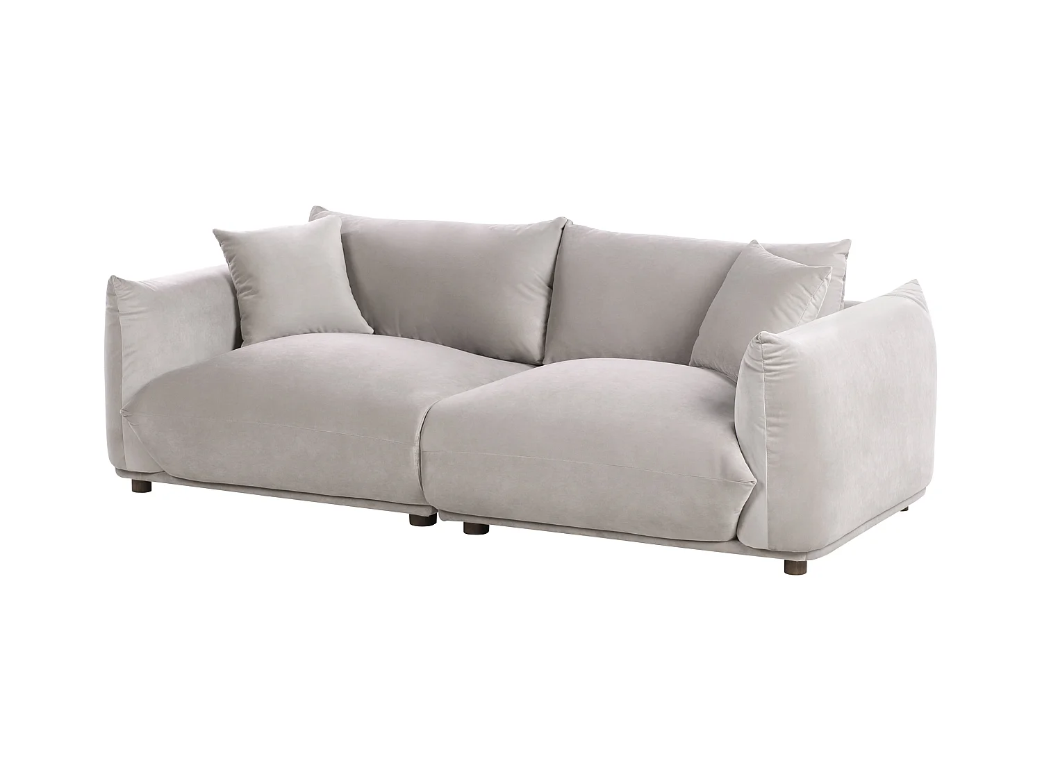 Canapé 3 places LUVOS Velours Taupe