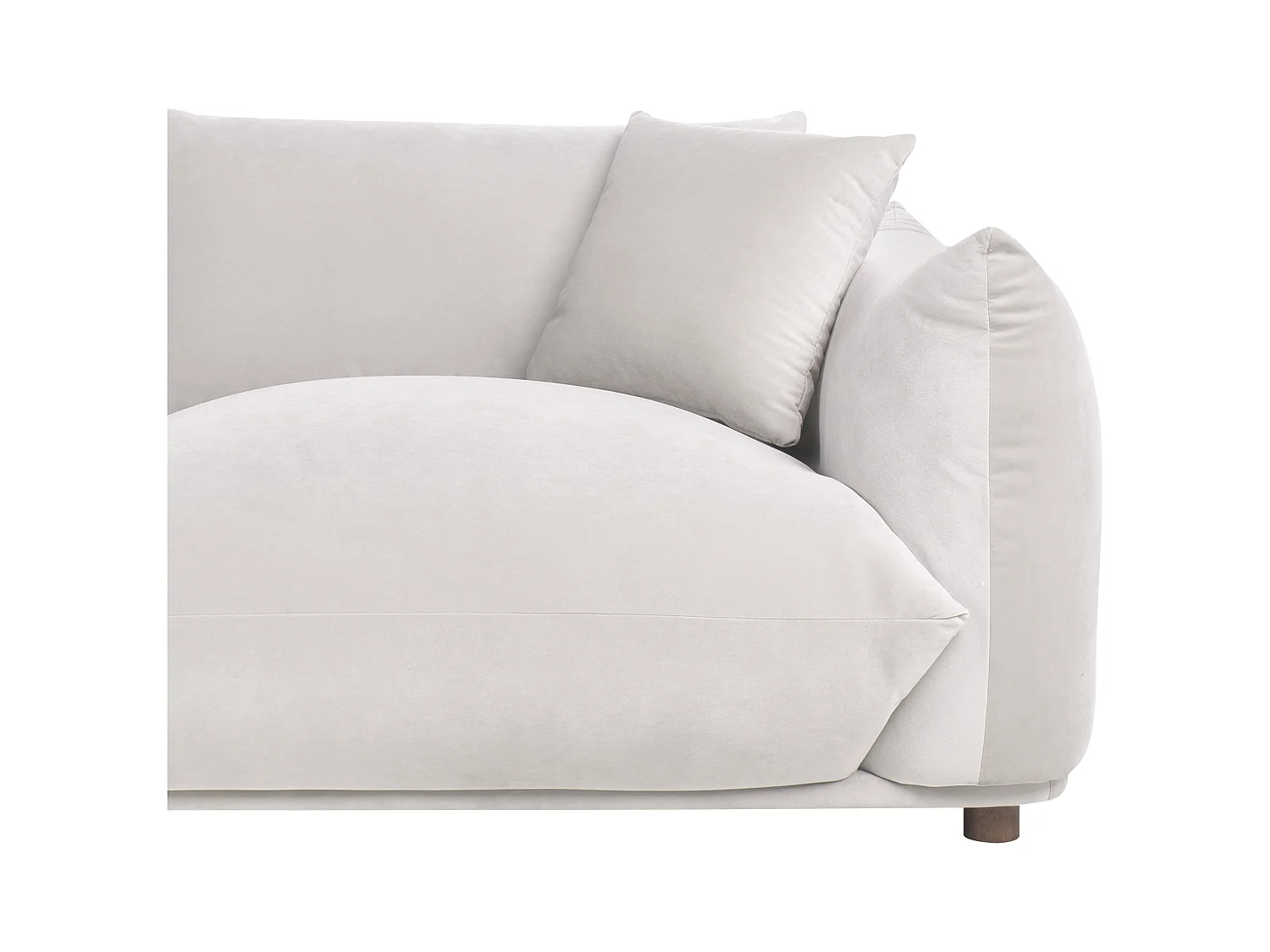 Canapé 3 places LUVOS Velours Taupe