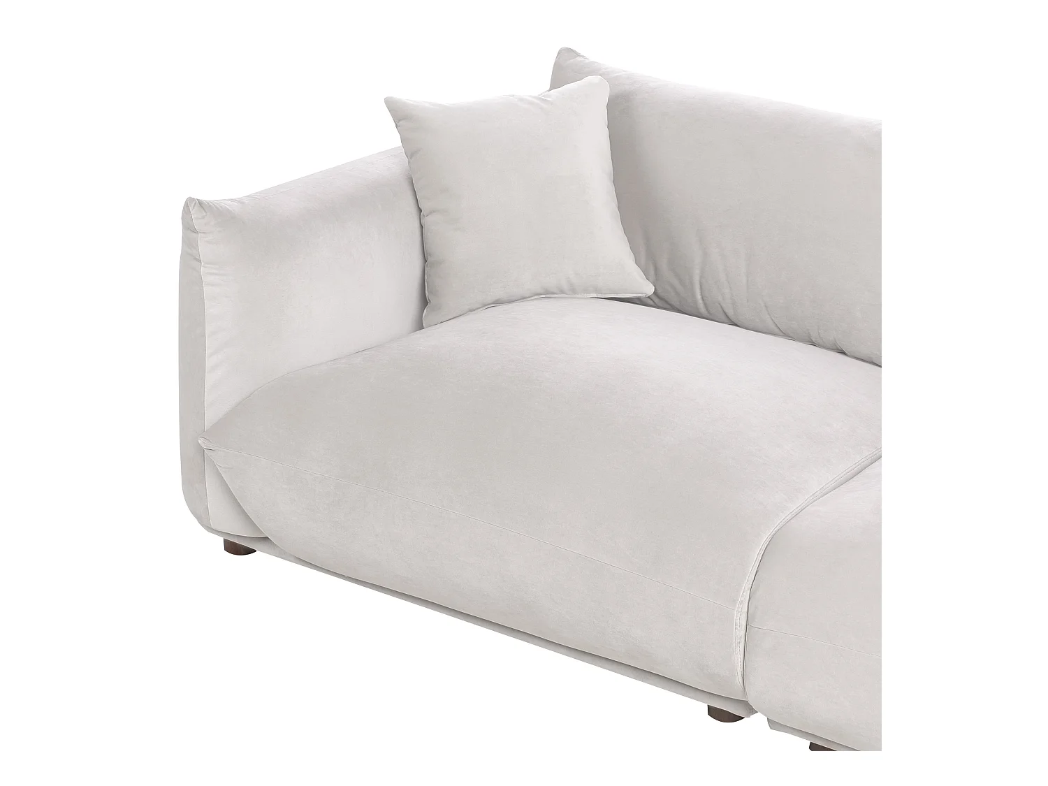 Canapé 3 places LUVOS Velours Taupe