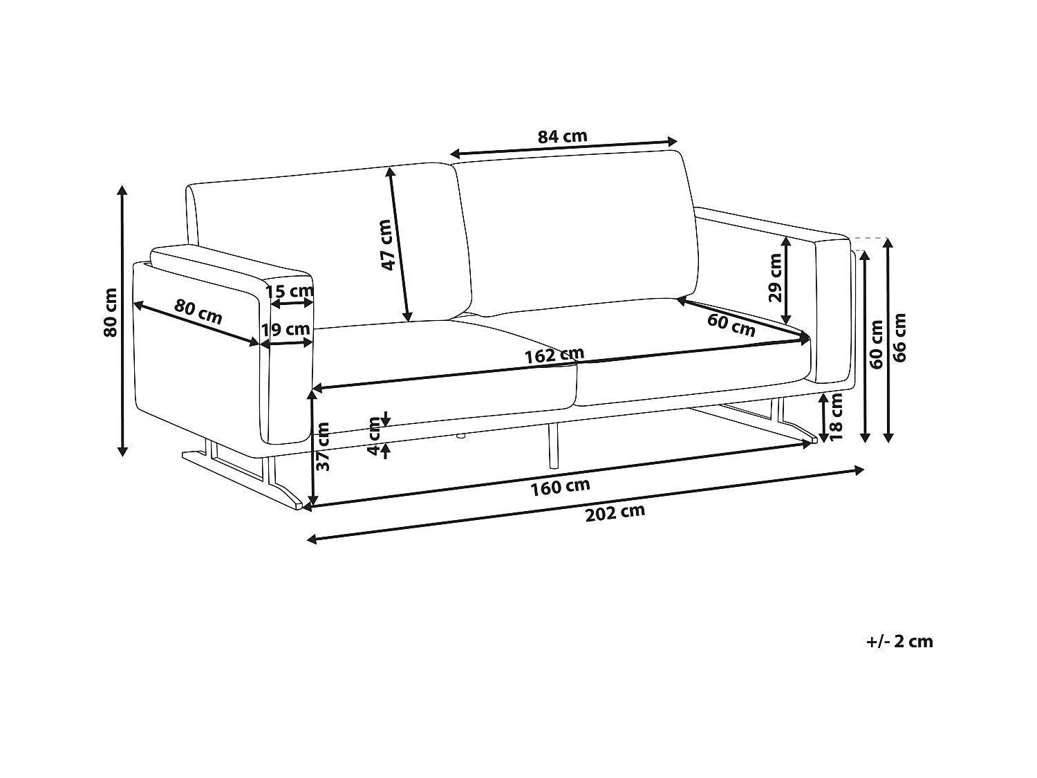 Sofá IDRE Blanco 3 plazas