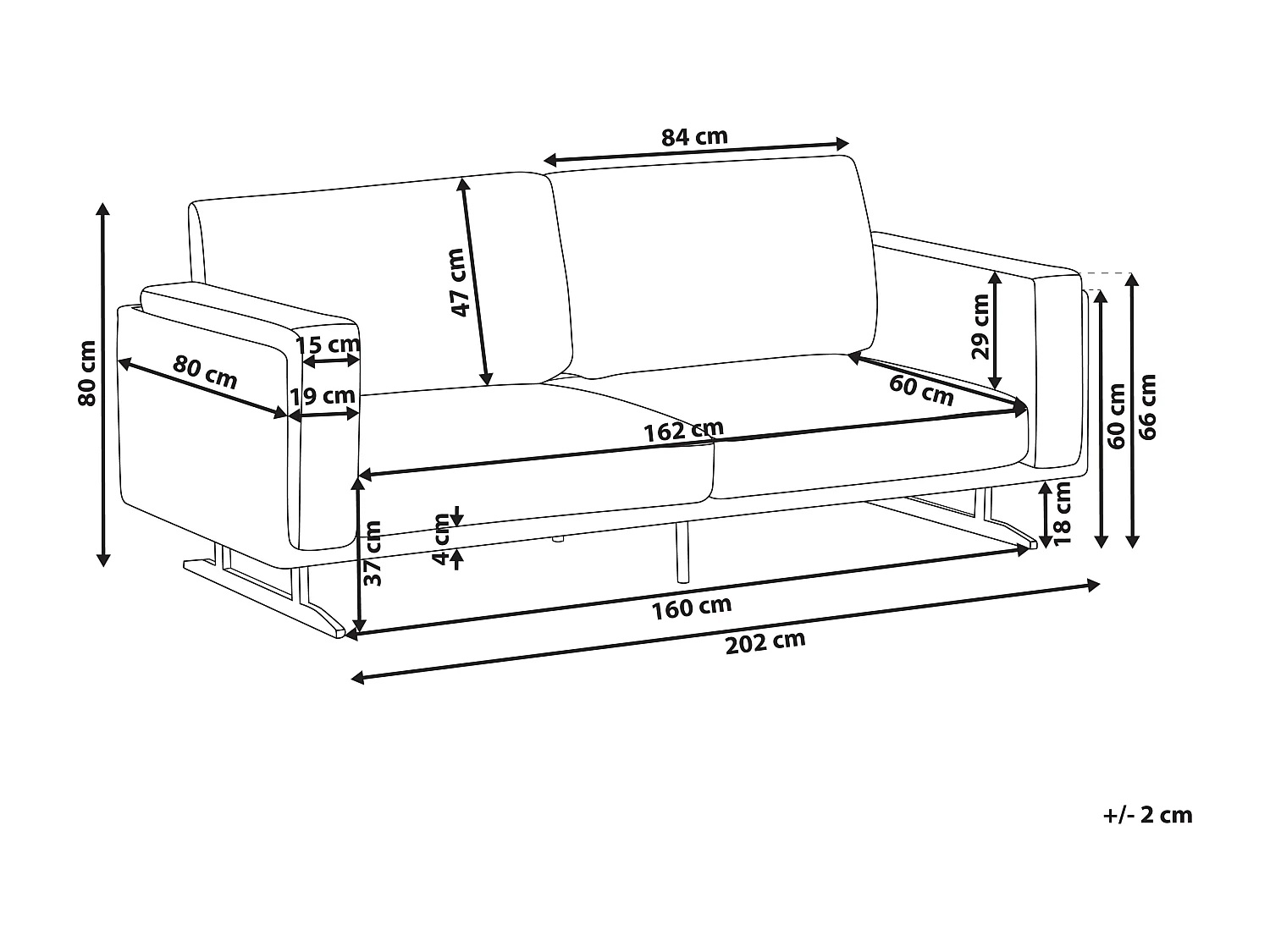 Sofá IDRE Blanco 3 plazas