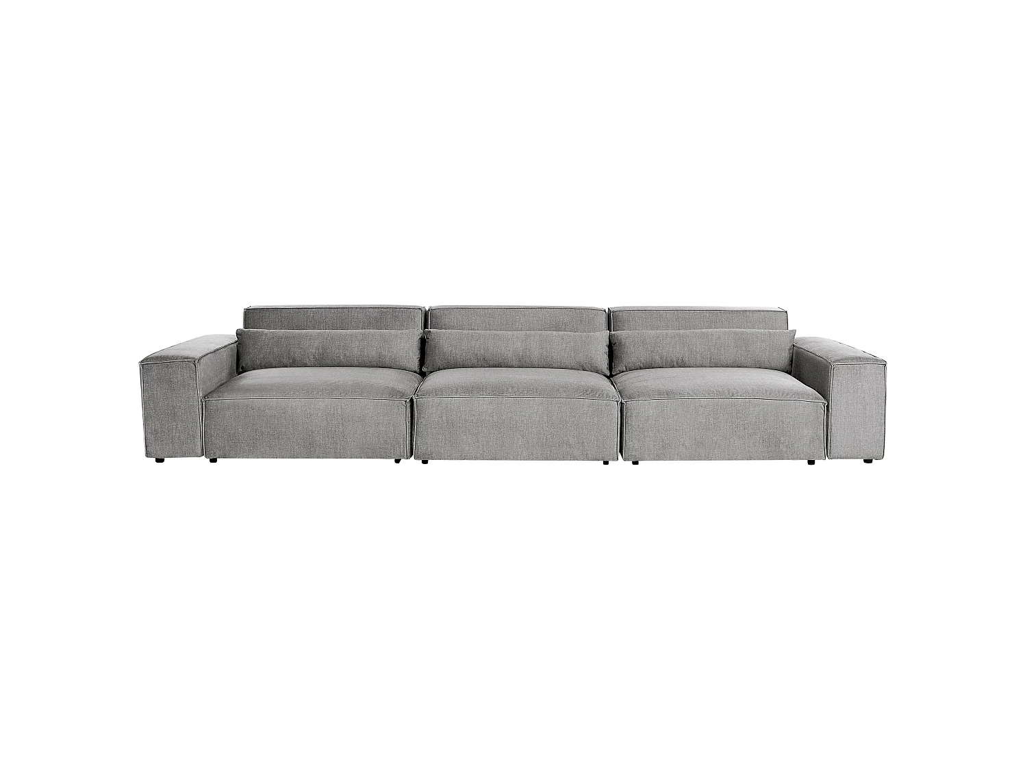 Modular Sofa 3 Seater HELLNAR Grey Fabric