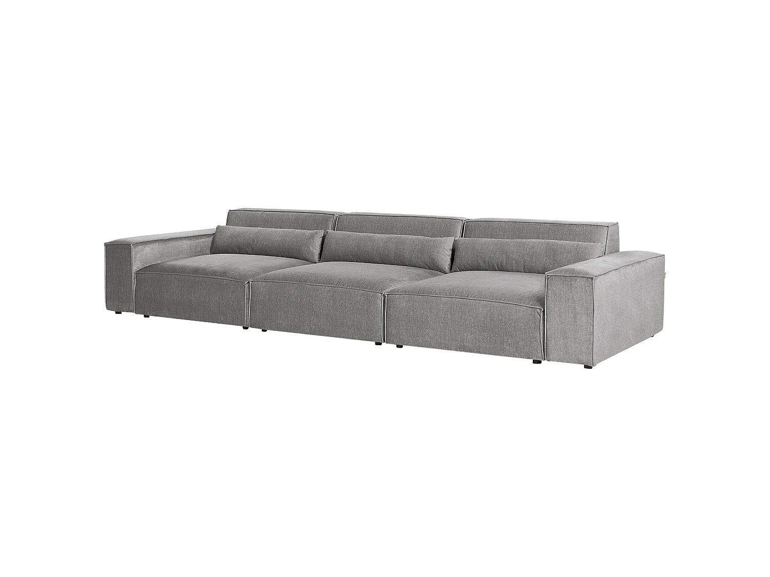 Modular Sofa 3 Seater HELLNAR Grey Fabric