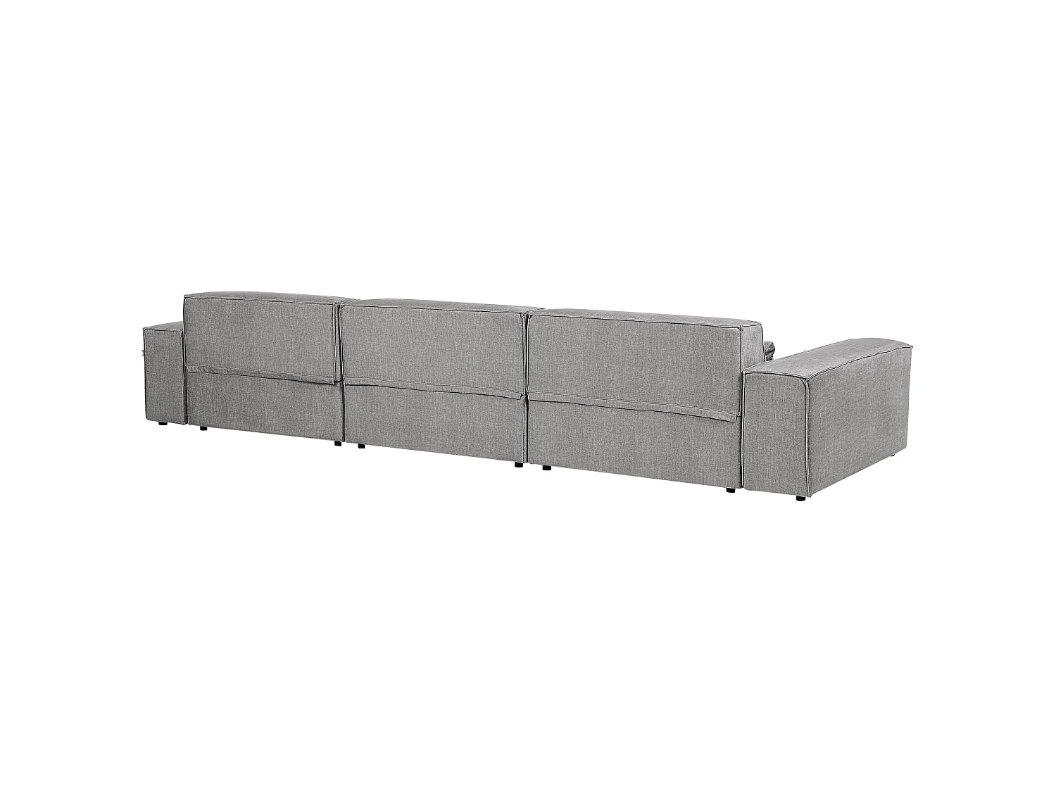 Modular Sofa 3 Seater HELLNAR Grey Fabric
