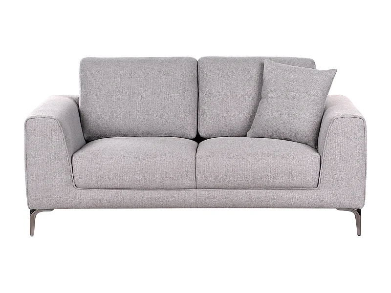 Polstersofa Stoff 2- Sitzer Bequemes Wohnzimmer Modern Grau Reinen