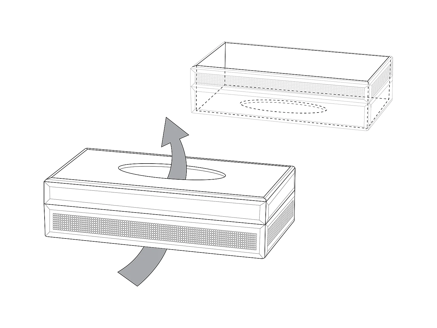 Porte-serviette de table CHARLY Verre Argenté