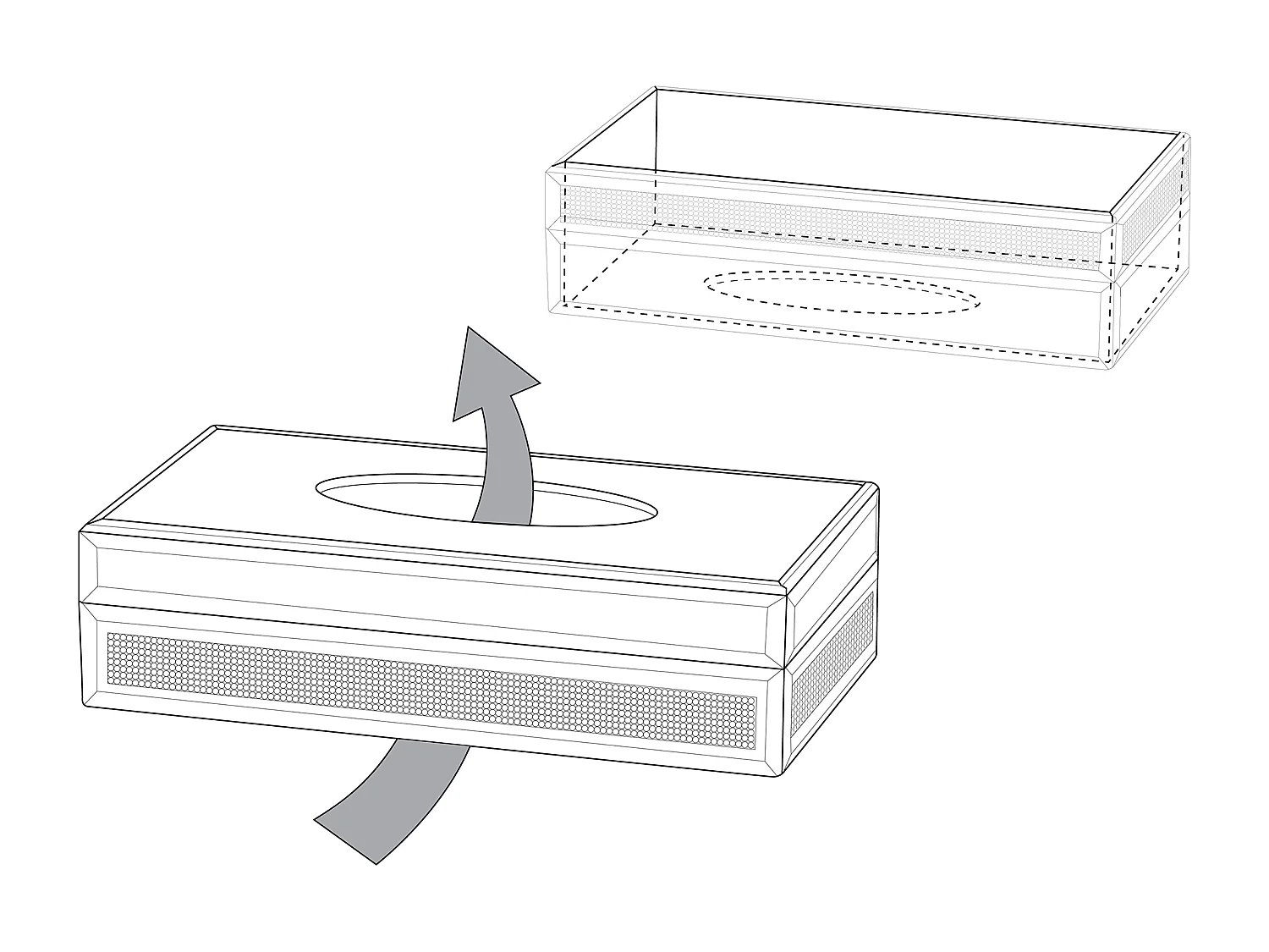 Porte-serviette de table CHARLY Verre Argenté