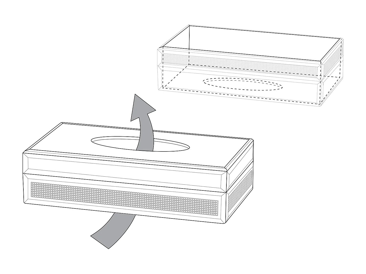 Porte-serviette de table CHARLY Verre Argenté