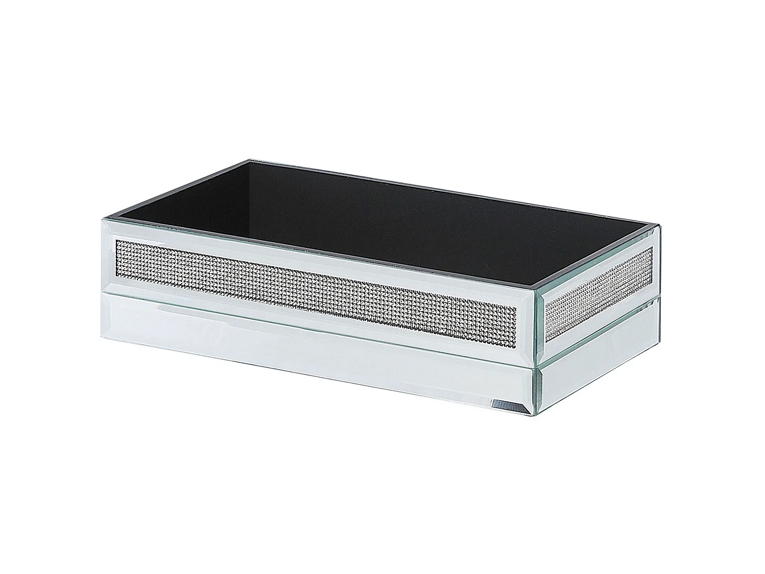 Tissue Box CHARLY Glass Silver