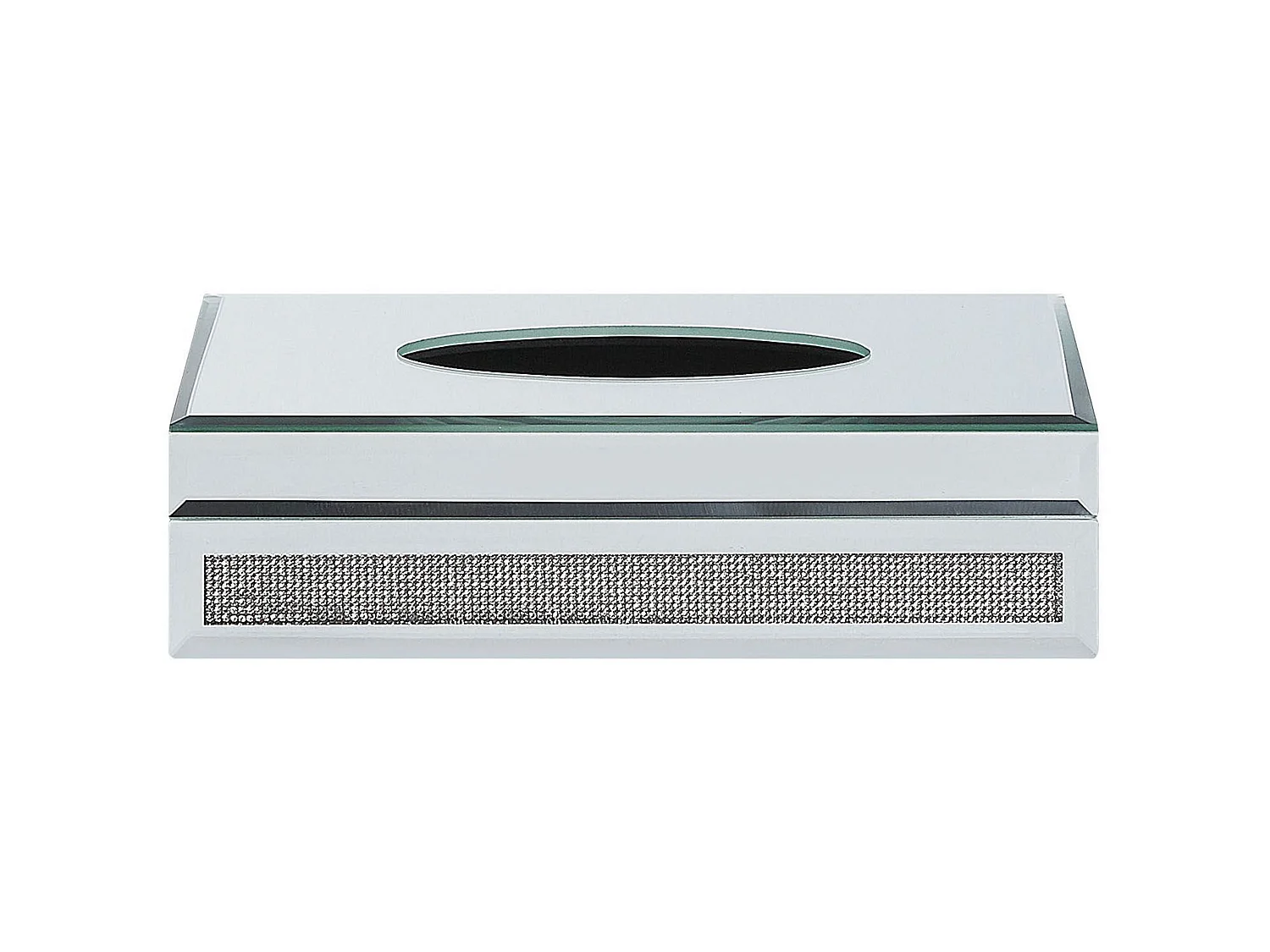 Tissue Box CHARLY Glass Silver