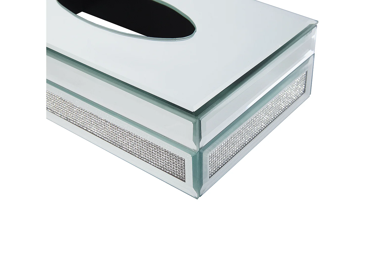 Tissue Box CHARLY Glass Silver