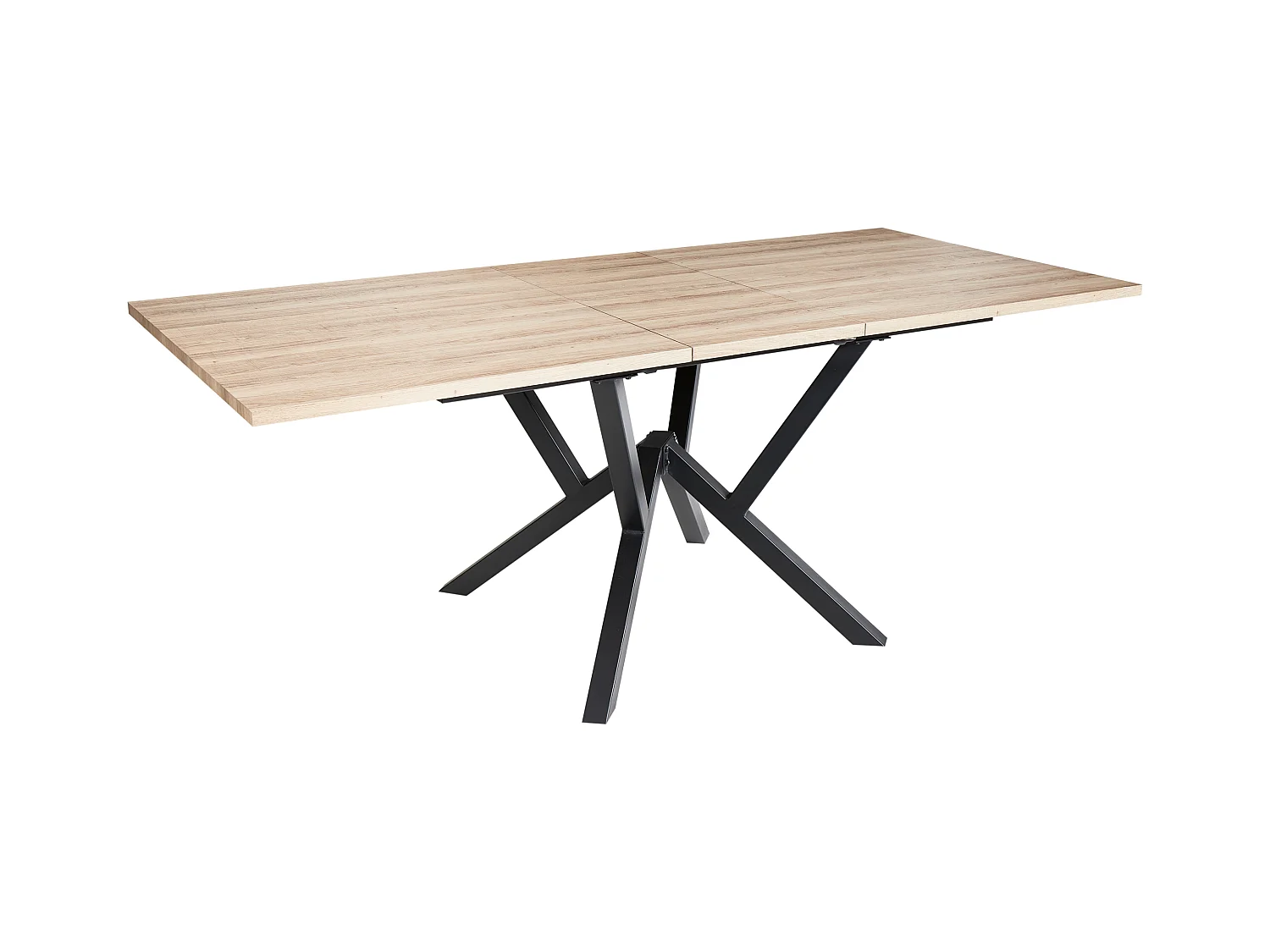 Table de salle à manger extensible ANSELL Marron clair 160/200 cm 90 cm