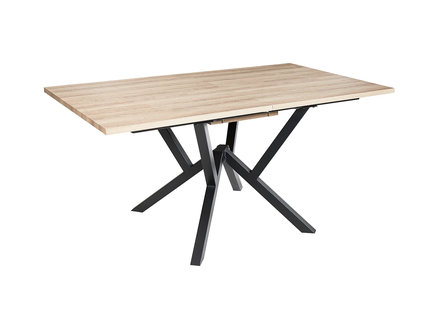 Table de salle à manger extensible ANSELL Marron clair 160/200 cm 90 cm