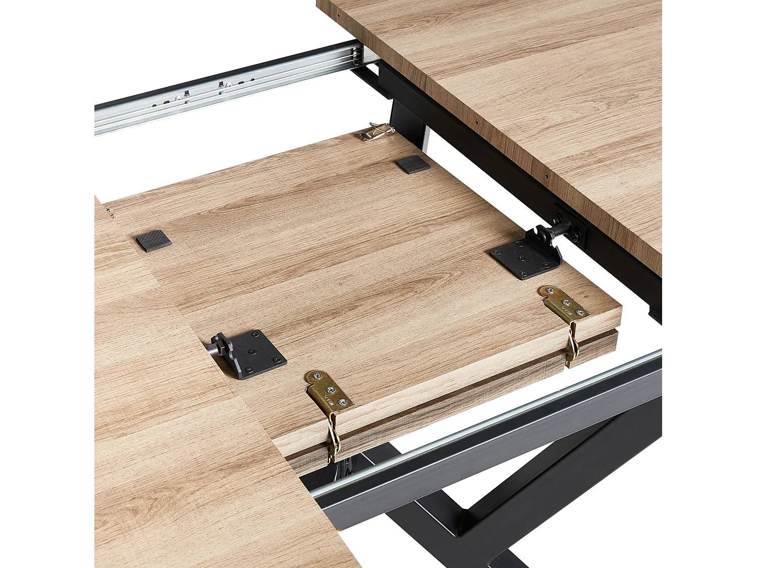 Table de salle à manger extensible ANSELL Marron clair 160/200 cm 90 cm