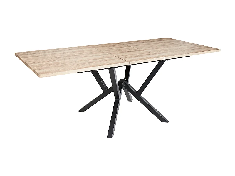 Mesa de jantar extensível ANSELL Castanho claro 160/200 cm 90 cm