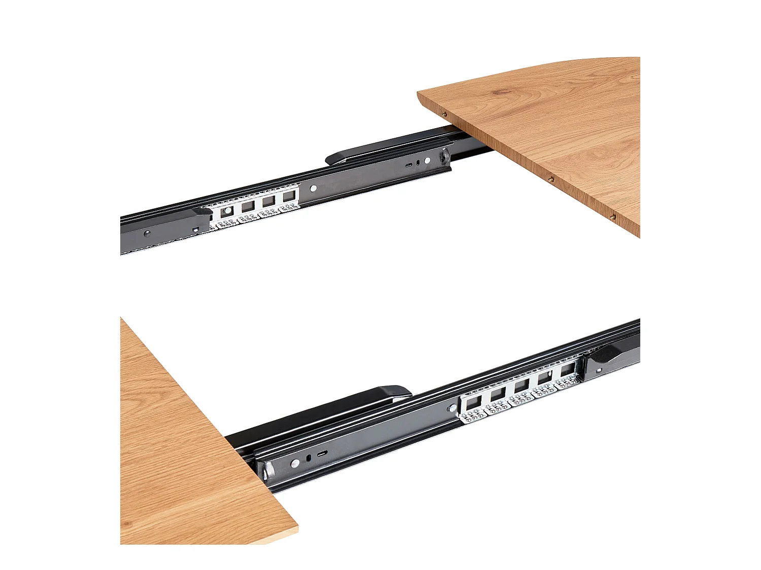 Mesa de jantar extensível CLAVET Castanho claro 120/160 cm 80 cm