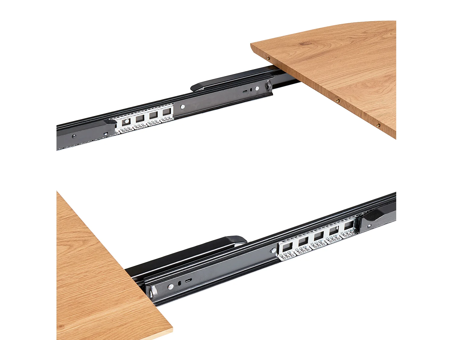 Table de salle à manger extensible CLAVET Marron clair 120/160 cm 80 cm