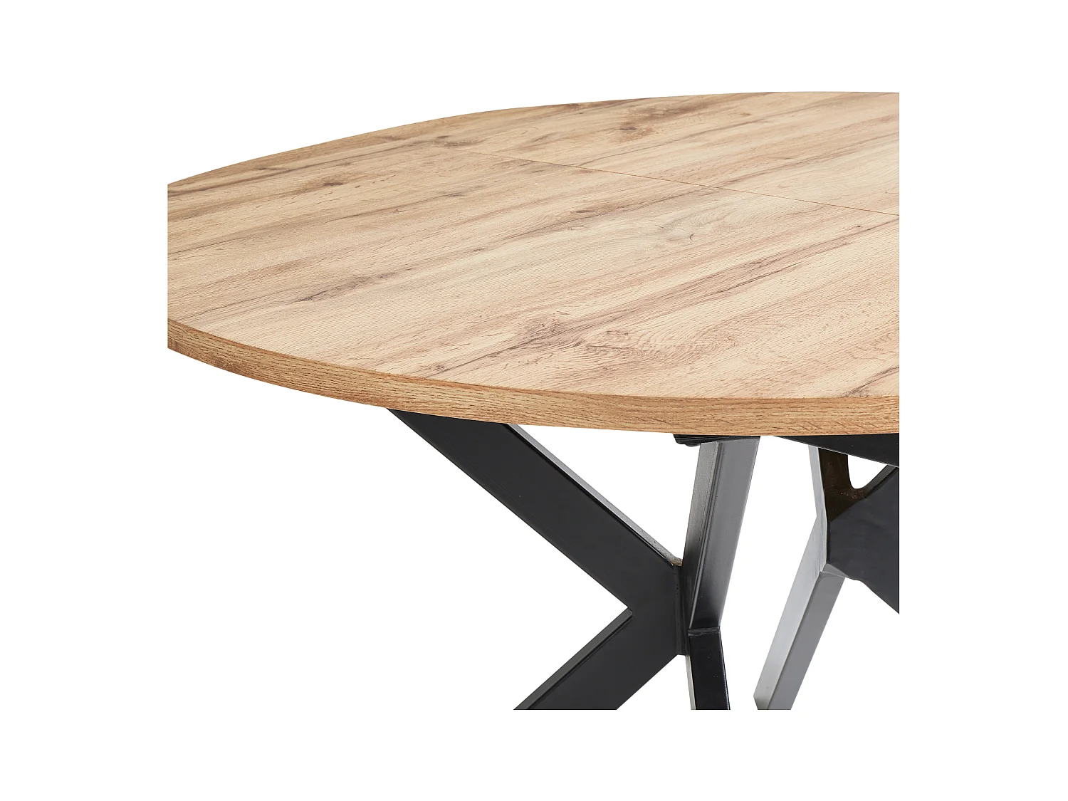 Table de salle à manger extensible CARLEA Marron clair 120/160 cm 120 cm
