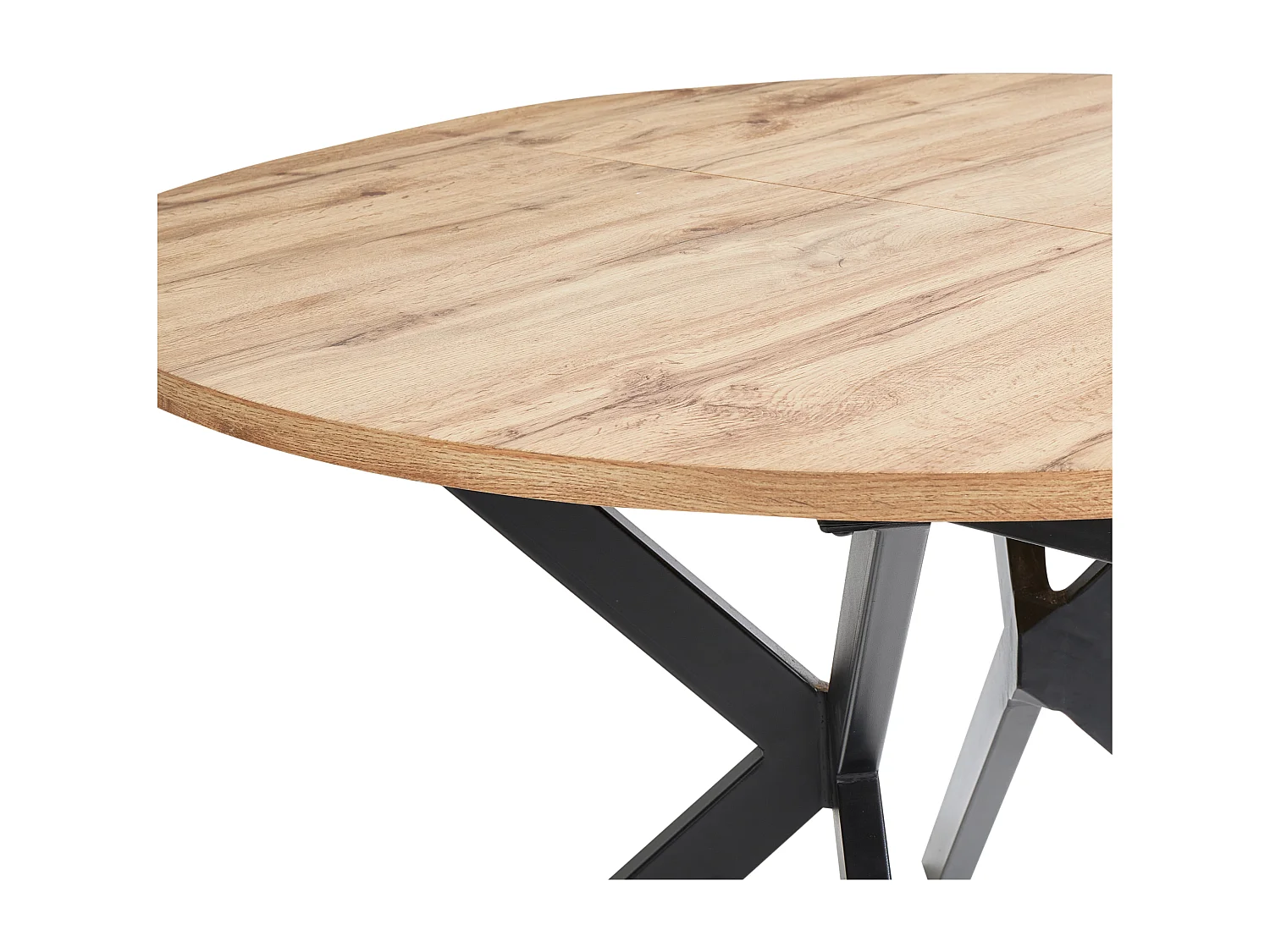 Table de salle à manger extensible CARLEA Marron clair 120/160 cm 120 cm