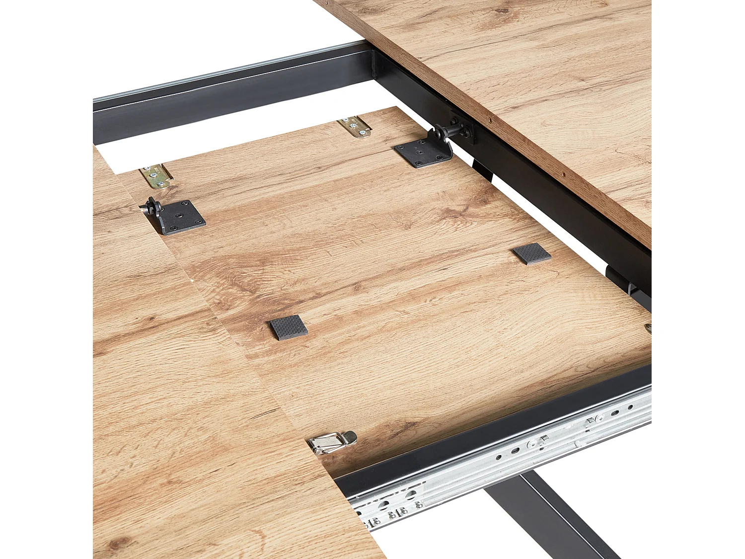 Table de salle à manger extensible CARLEA Marron clair 120/160 cm 120 cm