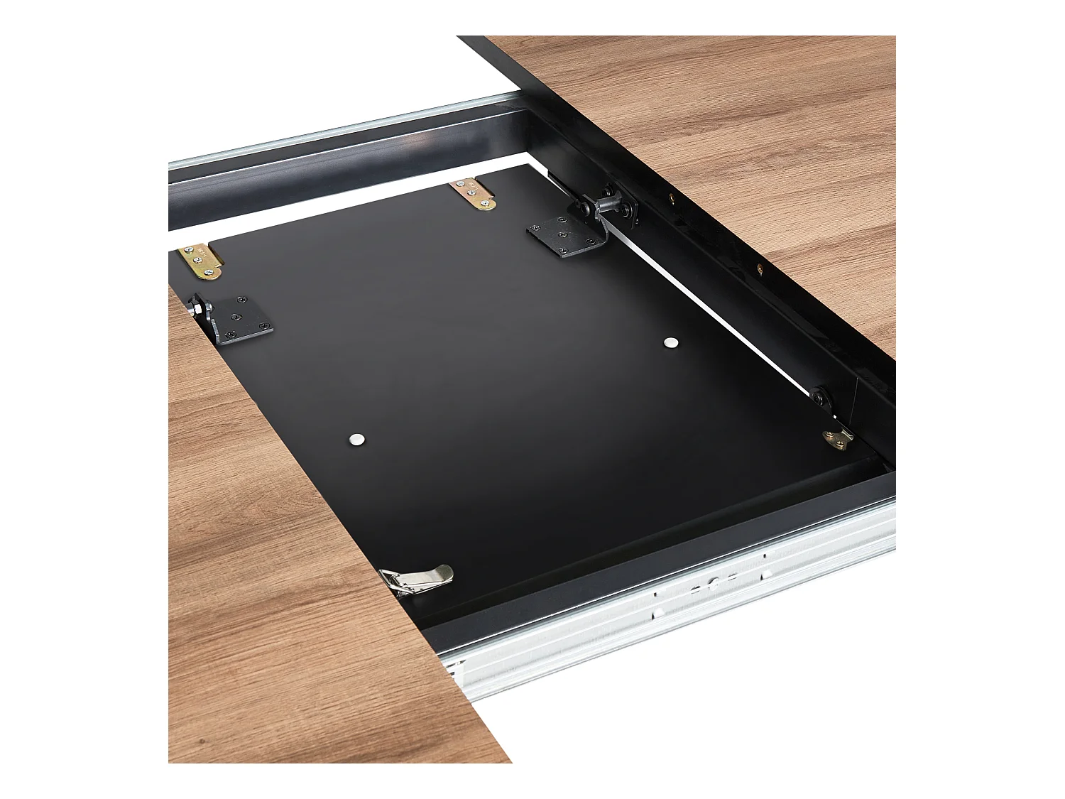 Table de salle à manger extensible SENIAC Marron 110/150 cm 112 cm